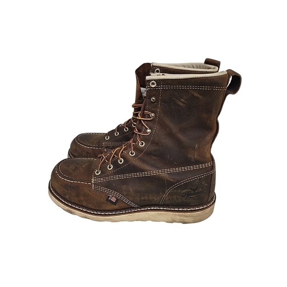 Thorogood Men's 8" Steel Toe Wedge Sole Work Boot (U.S.A.) 804-4478 Brown 11D - Picture 5 of 7